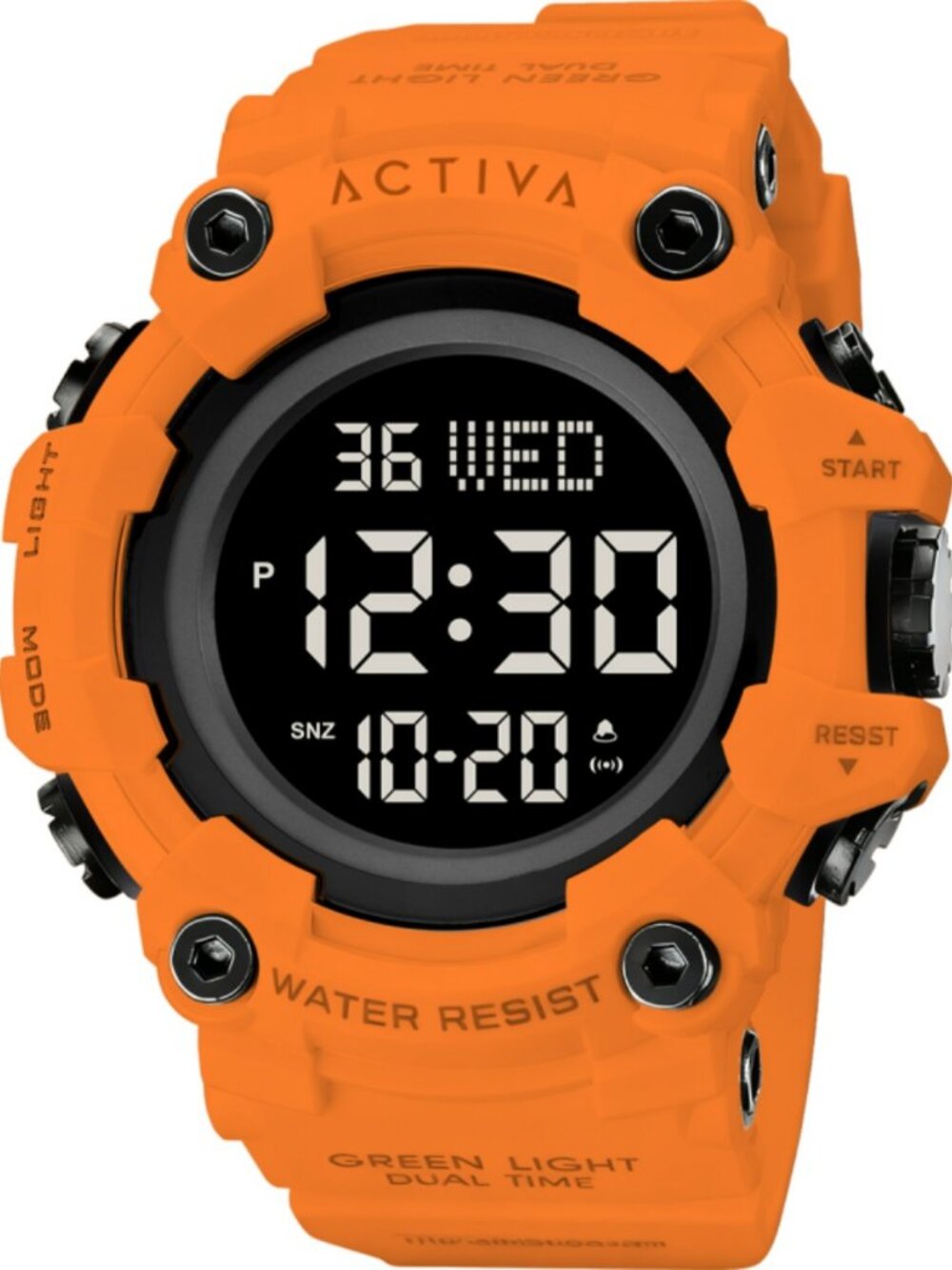 $99 Activa Kadron X Invicta Mens Digital Orange 53mm (ACW1968-005) Watch NIB